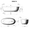 Ruvati 66-inch Matte White epiStone Solid Surface Oval Freestanding Bath Tub Canali RVB6719WH - alternate 3